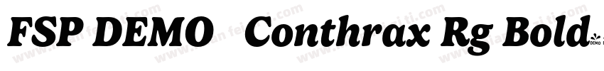 FSP DEMO   Conthrax Rg Bold字体转换